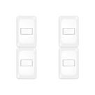 Kit C/4 - Conjunto Pial Pop 4X2 Branco Com Placa (1Parale...