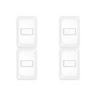 Kit C/4 - Conjunto Pial Pop 4X2 Branco Com Placa (1Parale...