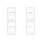 Kit C/4 - Conjunto Pial Pop 4X2 Branco Com Placa (1Simple...