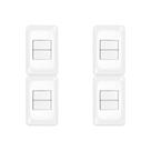 Kit C/4 - Conjunto Pial Pop 4X2 Branco Com Placa (1Simple...