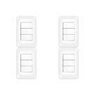 Kit C/4 - Conjunto Pial Pop 4X2 Branco Com Placa (3Parale...