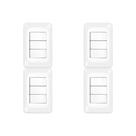 Kit C/4 - Conjunto Pial Pop 4X2 Branco Com Placa (3Simple...