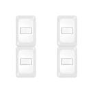 Kit C/4 - Conjunto Pial Pop Modulo Com Placa 4X2 - 1 Simp...