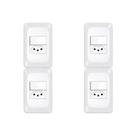 Kit C/4 - Conjunto Pial Pop Modulo Com Placa 4X2 - 1 Simp...