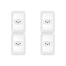 Kit C/4 - Conjunto Pial Pop Modulo Com Placa 4X2 - 1 Toma... Kit C/4 - Conjunto Pial Pop Modulo Com Placa 4X2 - 1 Toma...