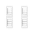 Kit C/4 - Conjunto Pial Pop Modulo Com Placa 4X2 - 3 Simp...