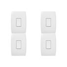 Kit C/4 - Conjunto Soprano Ilus 4X2 Branco Com Placa(1Par...