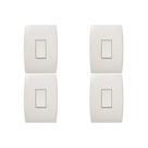 Kit C/4 - Conjunto Soprano Ilus 4X2 Branco Com Placa(1Sim... Kit C/4 - Conjunto Soprano Ilus 4X2 Branco Com Placa(1Sim...