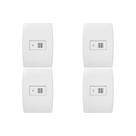 Kit C/4 - Conjunto Soprano Ilus 4X2 Branco Com Placa(Ciga... Kit C/4 - Conjunto Soprano Ilus 4X2 Branco Com Placa(Ciga...