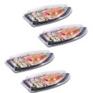 Kit C/4 Embalagem Descartável Delivery Barca Sushi E Açai Gr