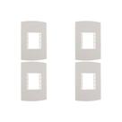 Kit C/4 - Espelho Placa Peesa Alfa P1505 4X2 2Modulo Branco