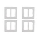 Kit C/4 - Espelho Placa Peesa Alfa P1533 4X4 6Modulo Branco