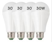 Kit C 4 Lampada Emergencia Luz Led Bivolt Recarregável