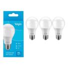 KIT c / 4 Lâmpada Led Elgin Bulbo 9W A60 E27 Bivolt