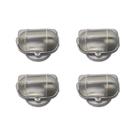Kit C/4 - Luminaria Tartaruga Chapa Elite Branca Com Vidr... Kit C/4 - Luminaria Tartaruga Chapa Elite Branca Com Vidr...