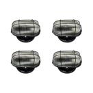 Kit C/4 - Luminaria Tartaruga Chapa Elite Preta Com Vidro... Kit C/4 - Luminaria Tartaruga Chapa Elite Preta Com Vidro...