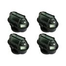 Kit C/4 - Luminaria Tartaruga Pvc Shintech Preta Com Vidr...