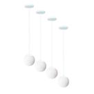 Kit c/4 lustre pendente globo jabuticaba stuttgart branco