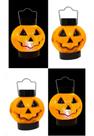 Kit C/ 4 Mini Lampião Abobora Led Decoração Halloween Festas