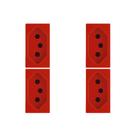 Kit C/4 - Modulo Soprano Ilus (Tomada 20A Vermelho) 5Ub9...