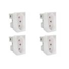 Kit C/4 - Modulo Steck Linha Stella 1 Tomada 10A. Branco ...