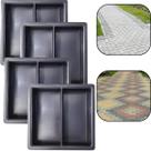 Kit c 4 Molde Plastico Duplo Geminado 2 Blocos Concreto Tijolo Calçada Rua Cimento 20x10x6 Retangular