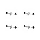 Kit C/4 - Para-Raio Isolador Simples Para Mastro 2''2Desc...