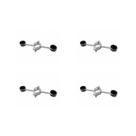Kit C/4 - Para-Raio Isolador Simples Para Mastro 2''2Desc...