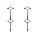 Kit C/4 - Para-Raio Suporte Para Tubo Protecao 1.1/2''Ros...