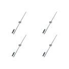Kit C/4 - Para-Raio Terminal Aereo Com Rosca Soberba+Gram...