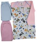 Kit C/4 Peças Inverno Camiseta + Mijão Roupas Bebê Promoção