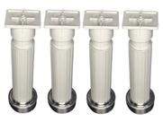Kit C/ 4 Peças - Pe Para Armario França 14 a 17cm Branco