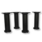 Kit c/ 4 Pés c/ Fixação Invertida para Móveis Armário Cozinha com regulagem de 12,2 a 22cm e Parafusos