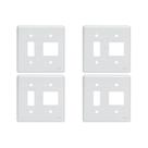 Kit C/4 - Placa Perlex Branca 4X4 (1 Saida+2 Saida) 23Pl12