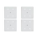Kit C/4 - Placa Perlex Branca 4X4 (Cega+Furo) 23Pl00/66