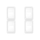 Kit C/4 - Placa Pial Pop Branca 4X2 - 1 Modulo Lgp21