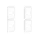 Kit C/4 - Placa Pial Pop Branca 4X2(1Modulo Horizontal) L...