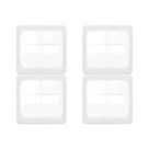 Kit C/4 - Placa Pial Pop Branca 4X4 - 1 Modulo+1 Modulo L... Kit C/4 - Placa Pial Pop Branca 4X4 - 1 Modulo+1 Modulo L...