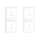 Kit C/4 - Placa Pial Pop Branca 4X4 (2+2 Horizontal) Lgp44