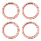 Kit C/4 Porta Grelha Caixilho Ralo Redondo 10cm Inox Rose