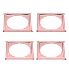Kit C/4 Porta Grelha Ralo Click 15x15 Suporte Inox Rose