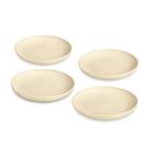 Kit c/ 4 Pratos de Sobremesa de Fibra de Bambu BPA Free, sustentável e resistente Kit c/ 4 Pratos de Sobremesa de Fibra de Bambu BPA Free, sustentável e resistente