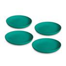 Kit c/ 4 Pratos de Sobremesa de Fibra de Bambu BPA Free, sustentável e resistente