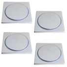 Kit C/4 Ralo Inox Para Piso Click Cromado 10x10 Cm