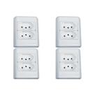 Kit C/4 - Sistema Perlex Branca (2 Tomadas 10/10A) 3011/11Br