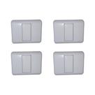 Kit C/4 - Sistema Perlex Branca (Placa 2X2 Cega 0) 30Pl0Br