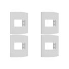 Kit C/4 - Sistema X Peesa Alfa Espelho Placa 4X2 1Ret.P3202