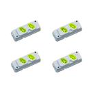 Kit C/4 - Tomada Barra Fiolux Dupla 20A 2 Polos+Terra C...
