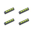 Kit C/4 - Tomada Barra Fiolux Quadrupla 20A 2 Polos+Ter...