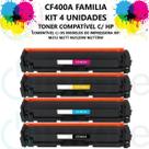 Kit C/4 Toner 201a CF400a 401a 402a 403a Compatível M252DW M252 M277DW M277